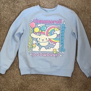 NWT Women’s Sanrio Cute Cinnamoroll Blue Graphic Sweatshirt Size L